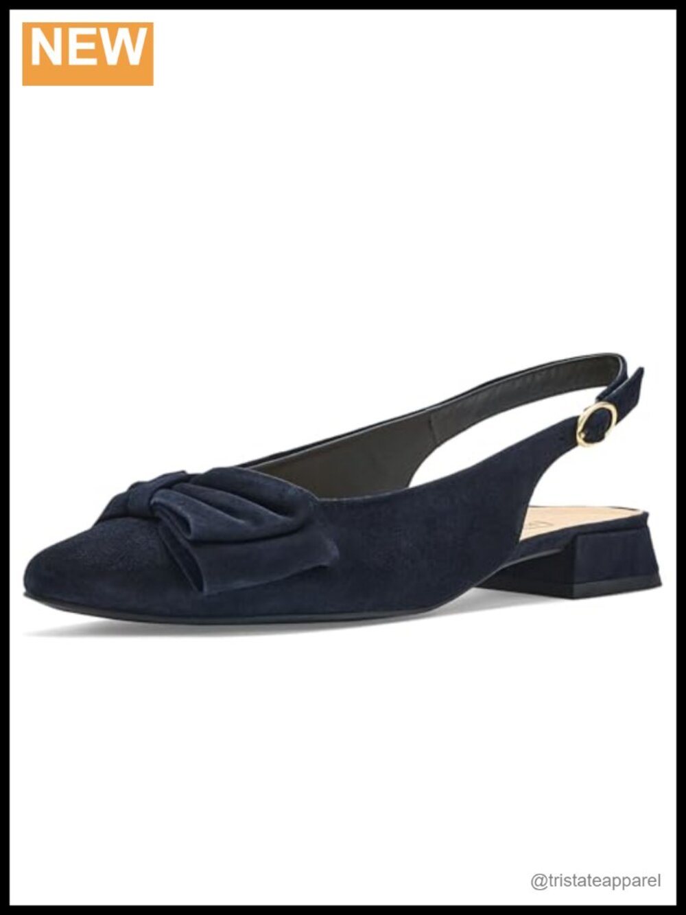 Paul Green Daniela Suede Flat Sandals Block Heel Ankle Strap Pointy Toe